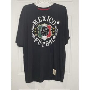 Mexico Futbol 2014 FIFA World Cup Brazil Men's XL Black T-Shirt Brasil NWOT